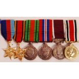 WWII SECOND WORLD WAR MINIATURE MEDAL GROUP