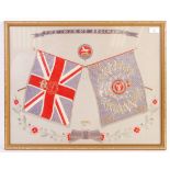THE KING'S REGIMENT HAND MADE SILK COMMEMORATIVE PANEL