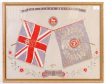 THE KING'S REGIMENT HAND MADE SILK COMMEMORATIVE PANEL