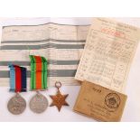 WWII SECOND WORLD WAR MEDAL GROUP - RHONDDA