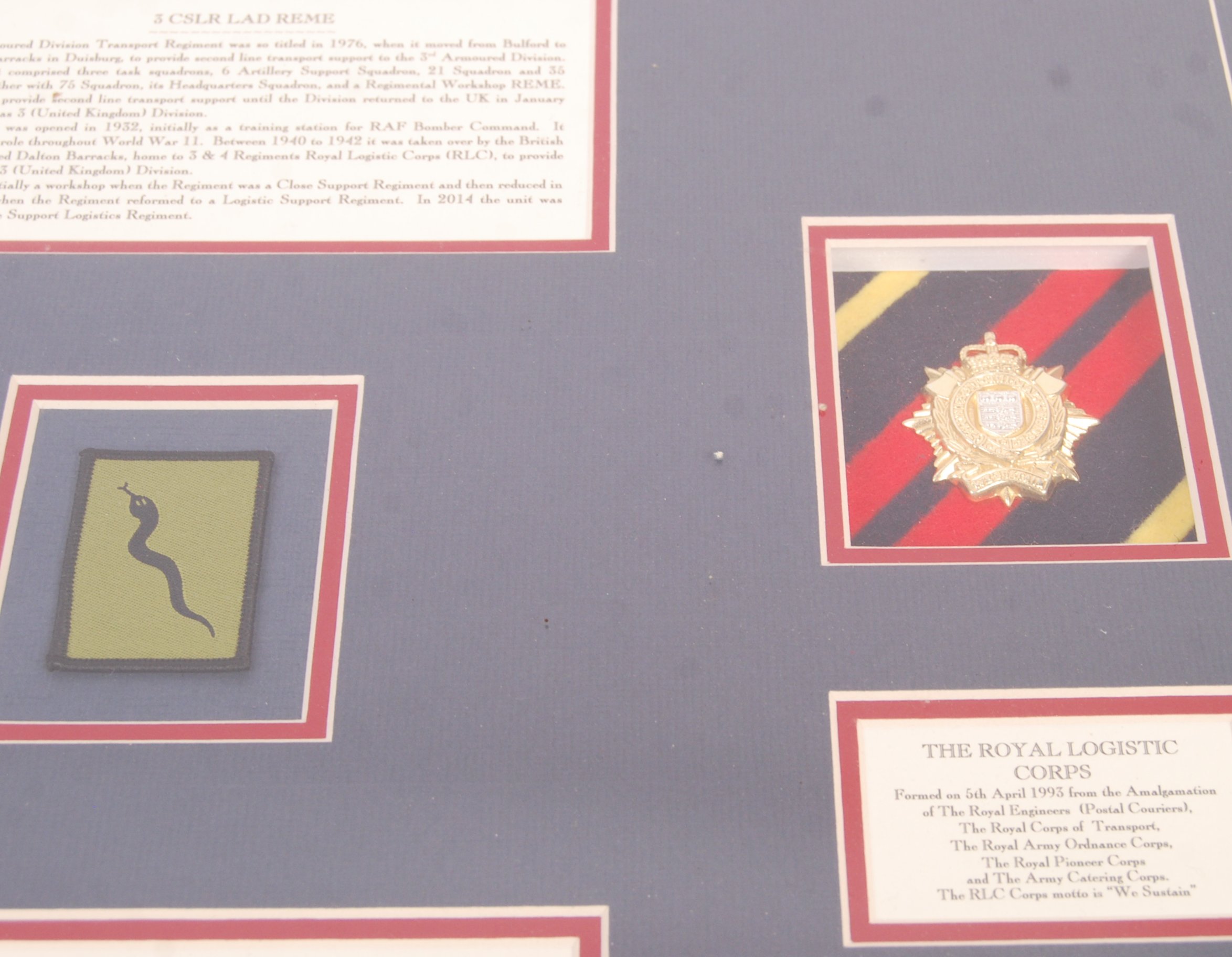 WWII SECOND WORLD WAR INTEREST CAP BADGE DISPLAY - Image 2 of 3