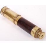 E.G.WOOD 19TH CENTURY THREE AND ONE DRAW BRASS TELESCOPE