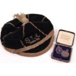 RARE VICTORIAN RUGBY FOOTBALL HONOURS CAP & BADGES