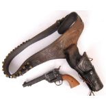 WILD WEST COWBOY REENACTMENT HOLSTERS AND REPLICA REVOLVER