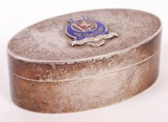 RARE CUNARD RMS MAURETANIA EDWARDIAN SILVER TRINKET BOX