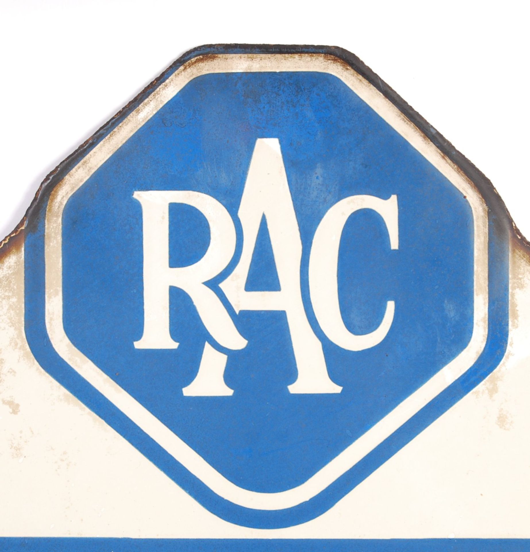 RARE VINTAGE RAC ' TO CAR PARK ' ENAMEL ADVERTISING SIGN - Bild 2 aus 4