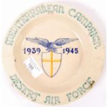 WWII SECOND WORLD WAR MEDITERRANEAN CAMPAIGN ASHTRAY