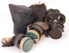 COLLECTION OF WWII SECOND WORLD WAR GAS MASKS