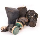 COLLECTION OF WWII SECOND WORLD WAR GAS MASKS