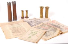 WWII SECOND WORLD WAR RELATED NEWSPAPERS AND TRENCH ART