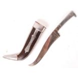 SIKH / PUNJAB 20TH CENTURY STAINLESS STEEL KIRPAN DAGGER / KNIFE