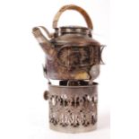 CHARMING EDWARDIAN DREW & SONS TRAVELLING SPIRIT KETTLE