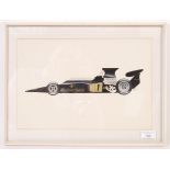 RARE BROOKE BOND TEA CARD RACING CAR ARTWORK