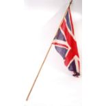 WWII SECOND WORLD WAR ERA UNION FLAG WITH LATER POLE