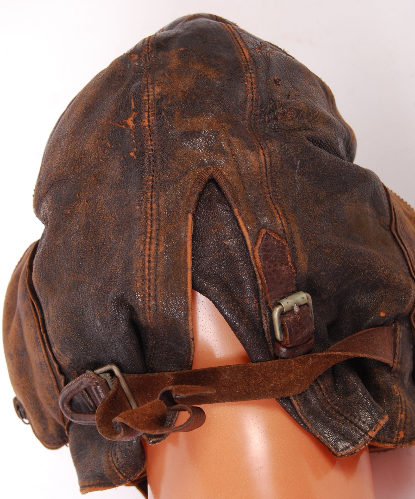 RARE WWII BATTLE OF BRITAIN B TYPE RAF ISSUE FLYING HELMET - Bild 3 aus 7