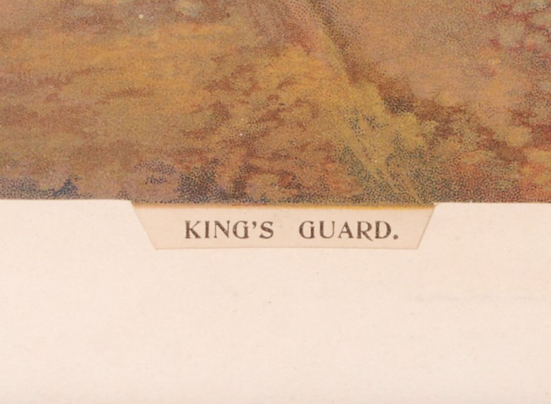 COLE & DUTTON LARGE ' KING'S GUARD ' LITHOGRAPH PRINT - Bild 3 aus 4