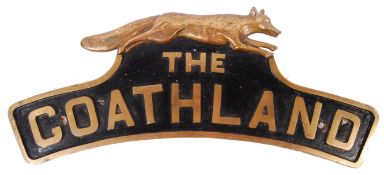 RARE VINTAGE 1930'S ' THE GOATHLAND ' D49 HUNT CLASS LOCO NAMEPLATE