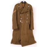 POST-WWII BRITISH ARMY CORPORAL'S UNIFORM GREATCOAT