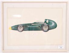 RARE BROOKE BOND TEA CARD RACING CAR ARTWORK