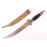 A 20TH CENTURY NORTH AFRICAN SAHARA TRIBAL TUAREG DAGGER