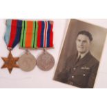 WWII SECOND WORLD WAR MEDAL GROUP & PHOTOGRAPH