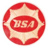 BSA MOTORCYCLE REPRODUCTION CAST METAL WALL PLAQUE