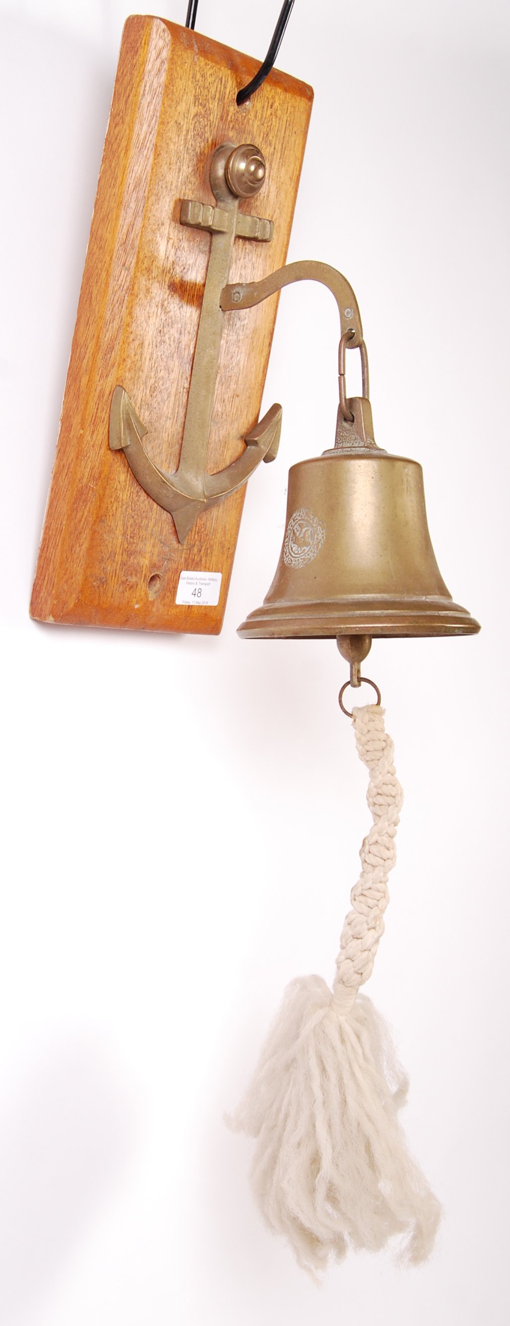 WWI FIRST WORLD WAR INTEREST ' MS BREMEN ' BRASS BELL - Image 2 of 4