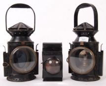WWII SECOND WORLD WAR RAILWAY LAMPS AND BICYCLE LAMP