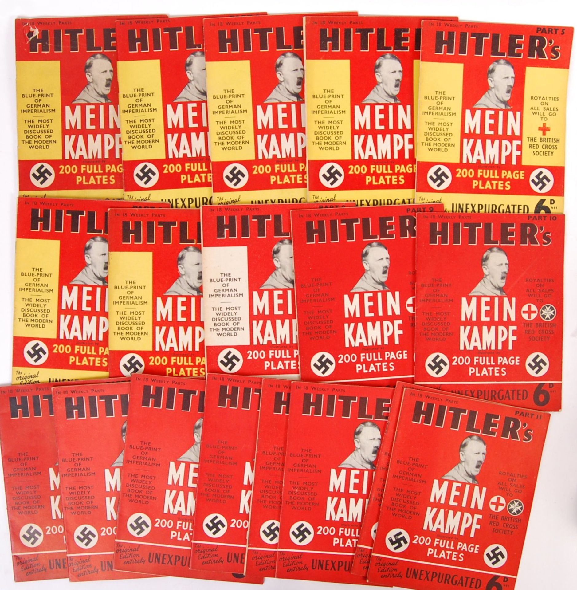 WWII SECOND WORLD WAR BRITISH RED CROSS ' MEIN KAMPF ' MAGAZINES