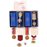 FATHER & SON POLICE / CONSTABULARY FAITHFUL SERVICE MEDALS