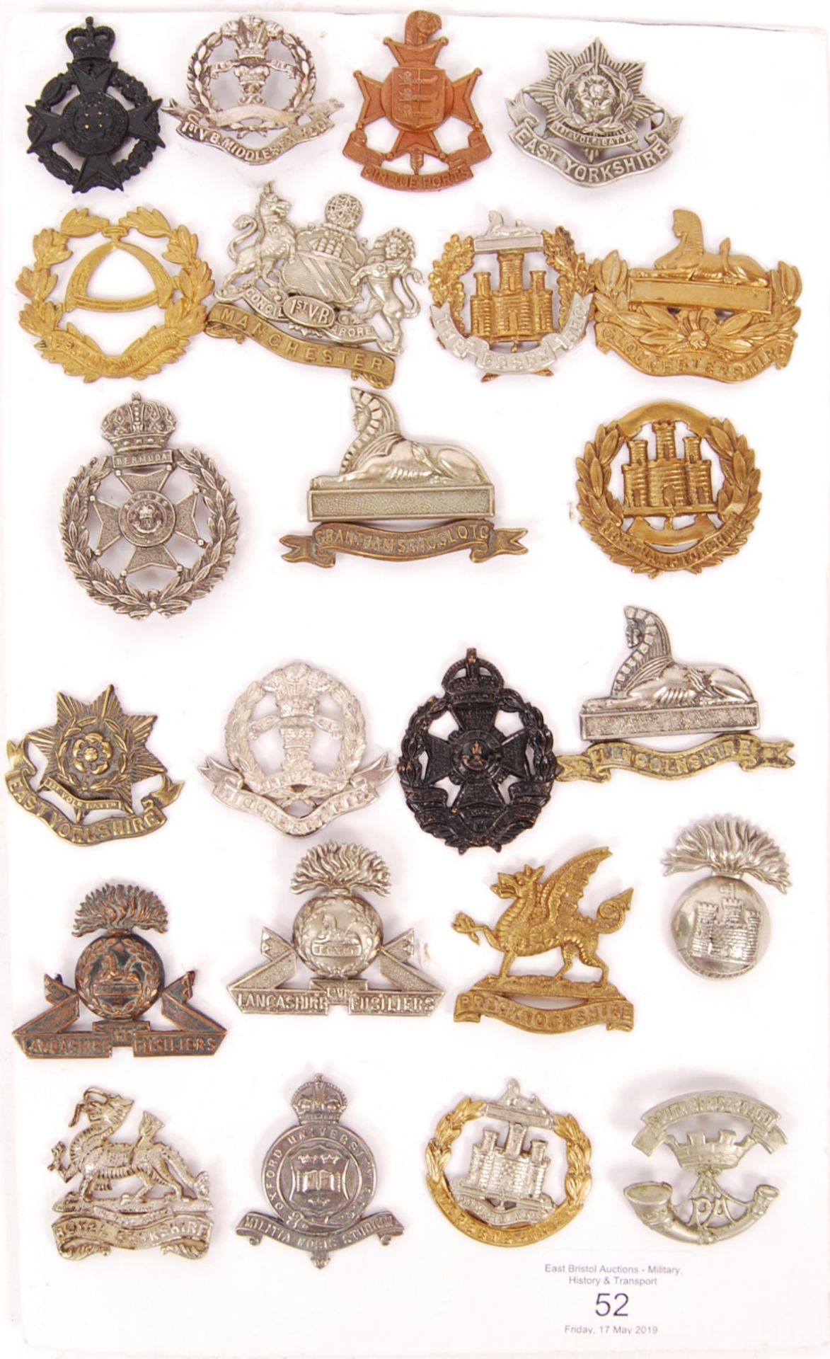 ASSORTED BOER WAR / WWI / WWII INTEREST VOLUNTEER CAP BADGES