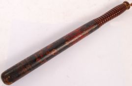19TH CENTURY NAVAL / POLICE VICTORIAN PAINTED TRUNCHEON