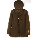 VINTAGE US ARMY MILITARY UNIFORM JACKET & CAP