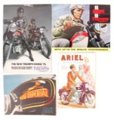 COLLECTION OF VINTAGE MOTORCYCLE ADVERTISING BROCHURES