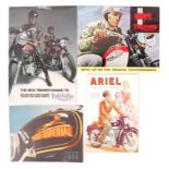 COLLECTION OF VINTAGE MOTORCYCLE ADVERTISING BROCHURES