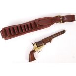 20TH CENTURY REENACTMENT BELT AND REPLICA COLT REVOLVER