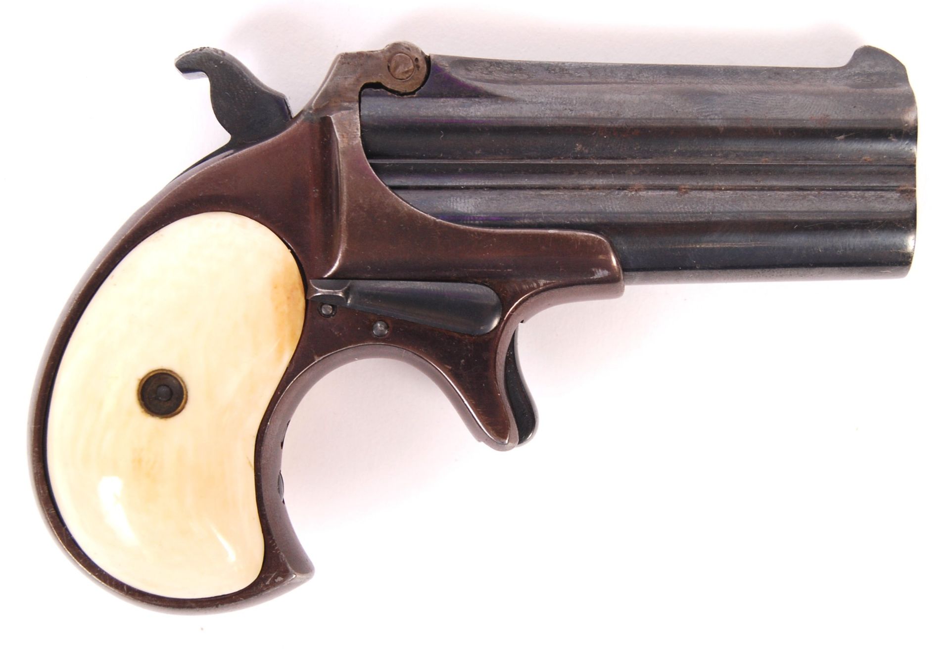 ANTIQUE REMINGTON DERRINGER DOUBLE BARRELLED PISTOL