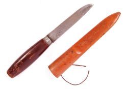 SWEDISH MORE BUSHCRAFT / CARVING KNIFE AND SCABBARD