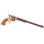 20TH CENTURY REPLICA REENACTMENT LONG BARREL REVOLVER