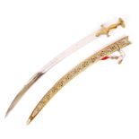 20TH CENTURY SOUTH INDIAN / INDO PERSIAN TALWAR / TULWAR SWORD