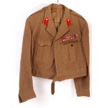 POST-WWII BATTLEDRESS BLOUSE NAMED TO BRIGADIER WELBY EVERARD