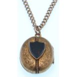 A mid Victorian gold and bloodstone oval Memorial