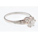 PLATINUM SOLITAIRE DIAMOND RING 0.74CT DIAMOND CENTRE