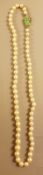 An early 20th century cultured pearl necklace, on