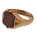 VICTORIAN 1898 CHESTER HALLMARKED 18CT GOLD SIGNET RING