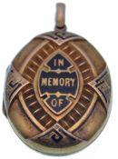 A Victorian gold and enamel locket - Memorial. Wei