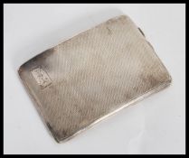 An early 20th Century hallmarked silver cigarette