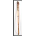 A 19th Century Victorian bamboo root walking stick