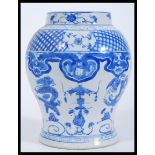 A 20th Chinese Chinese hand painted blue and white