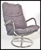 A 20th century retro vintage swivel / lounge chair